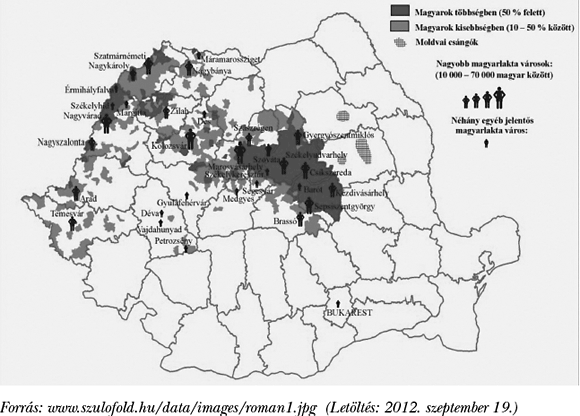 1. ábra: Magyarok Erdélyben