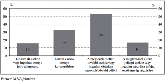  6. ábra: A hitel milyen jellegű beruházást finanszíroz a beruházás célja szerint?